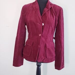 Andrew & Co Burgundy blazer jacket Medium